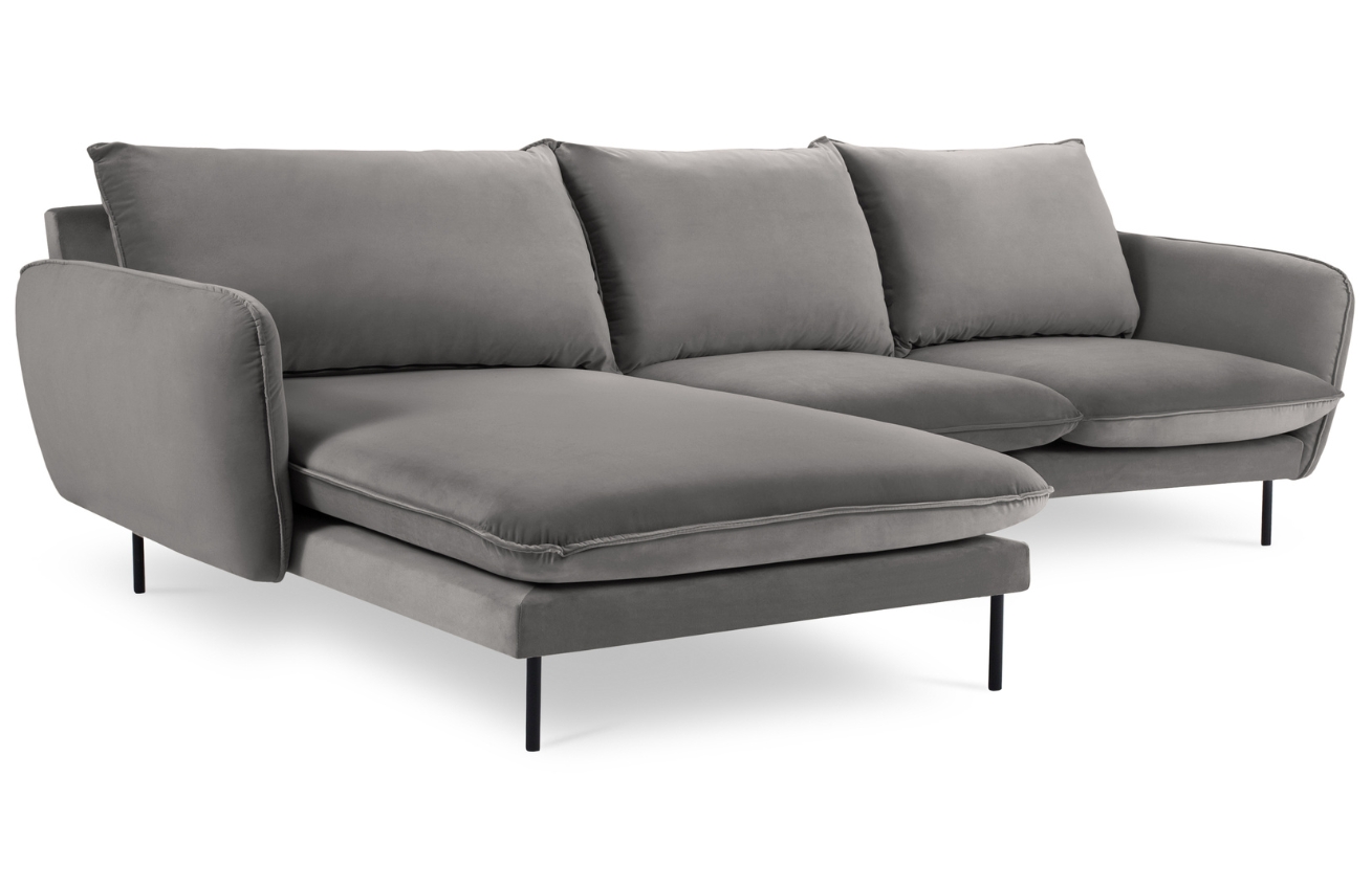 Cosmopolitan Design Sametová rohová pohovka Vienna 255 cm