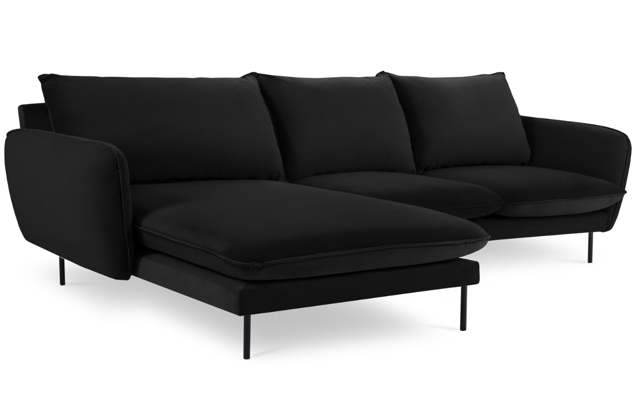 Cosmopolitan Design Sametová rohová pohovka Vienna 255 cm