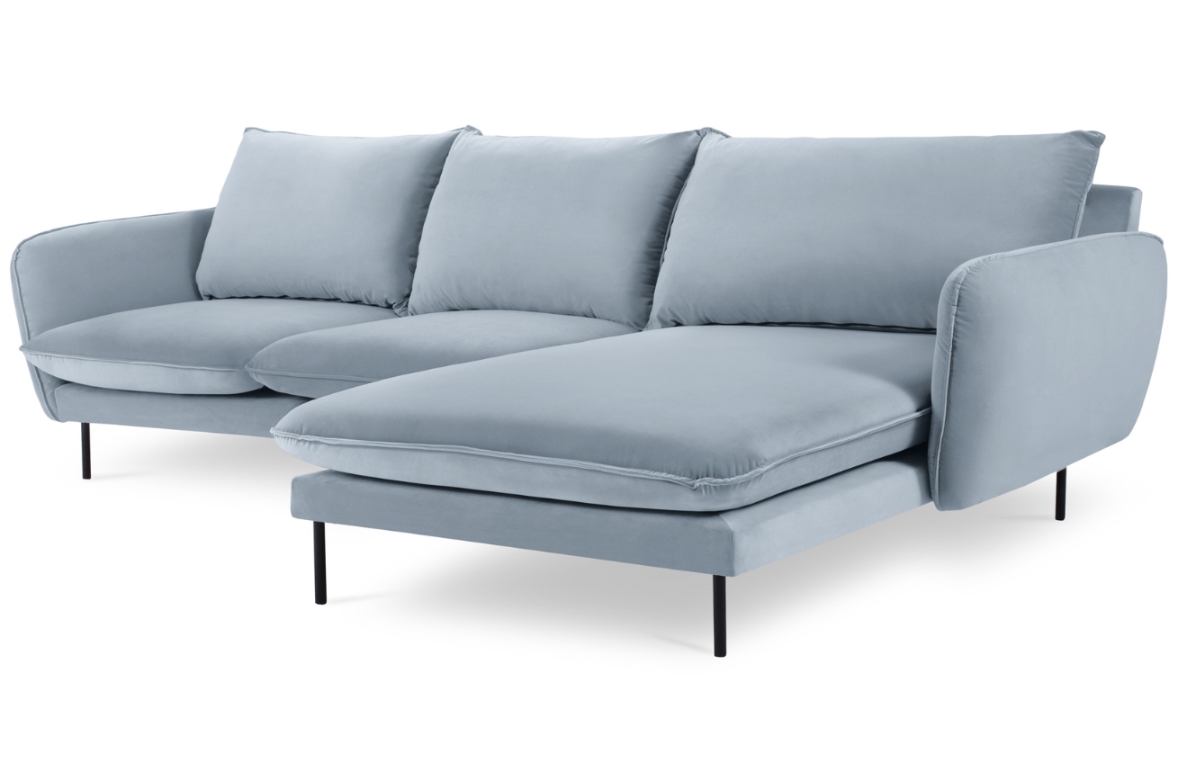 Cosmopolitan Design Sametová rohová pohovka Vienna 255 cm