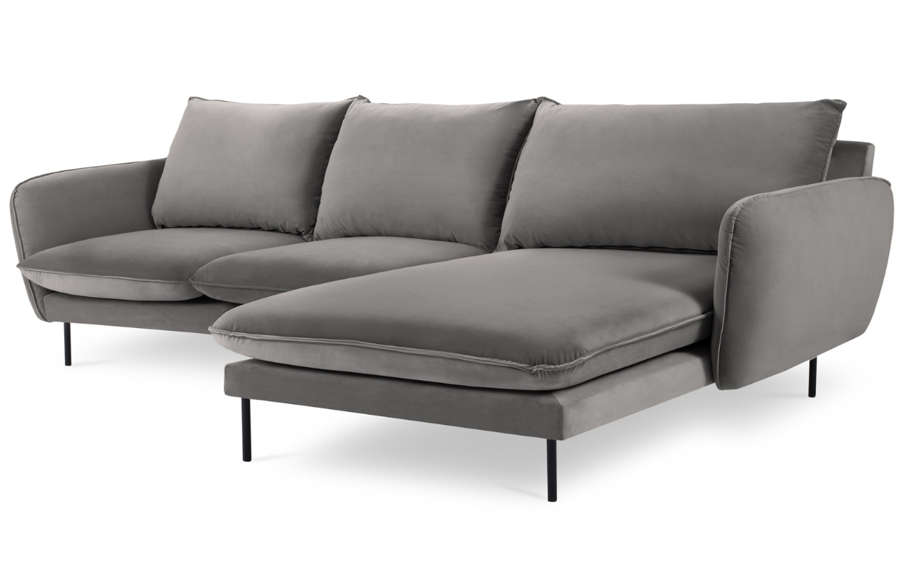 Cosmopolitan Design Sametová rohová pohovka Vienna 255 cm