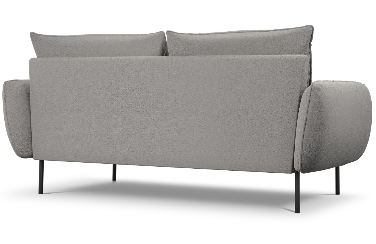 Cosmopolitan Design Šedá bouclé trojmístná pohovka Vienna 200 cm
