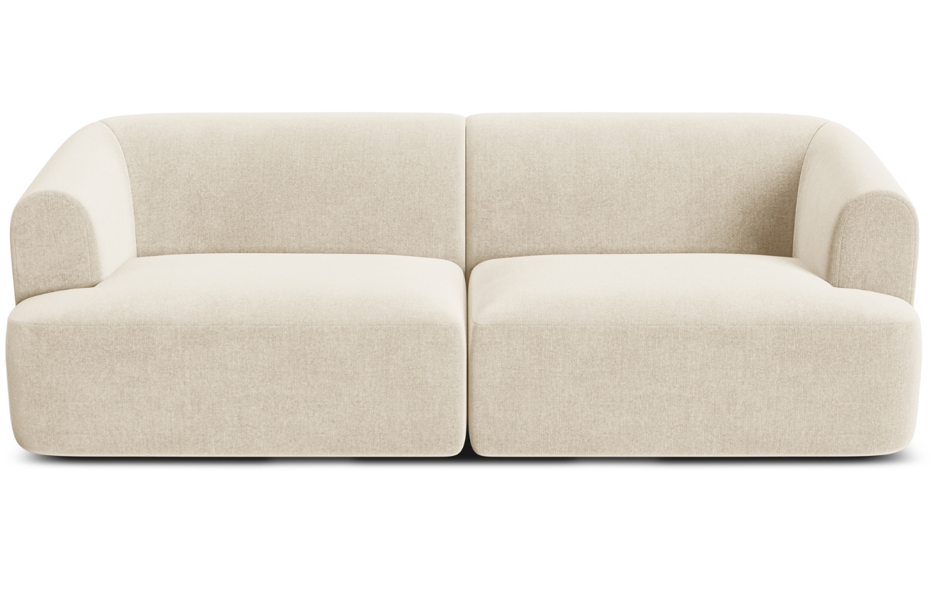 Cosmopolitan Design Světle béžová sametová trojmístná pohovka Campi 220 cm