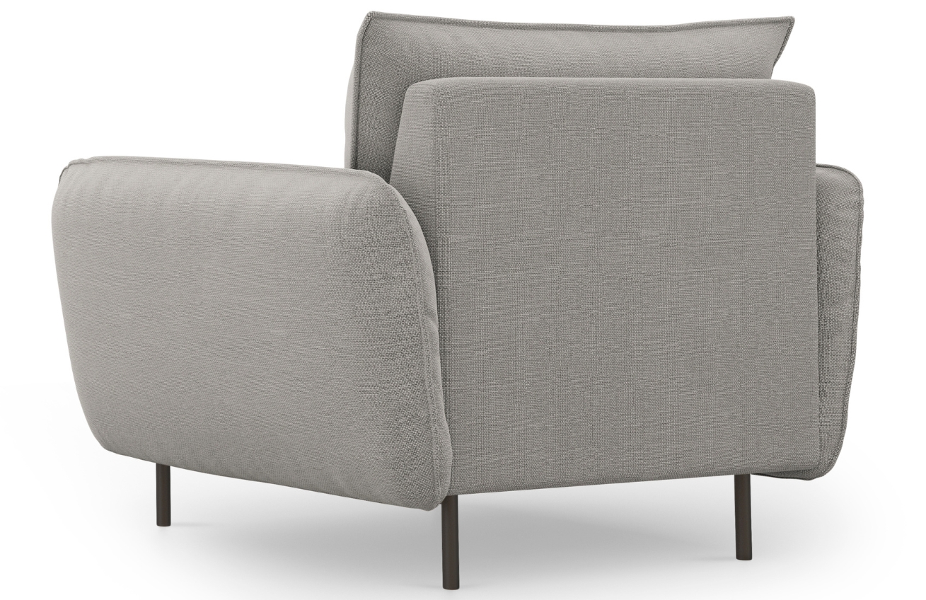 Cosmopolitan Design Světle šedé čalouněné křeslo Vienna