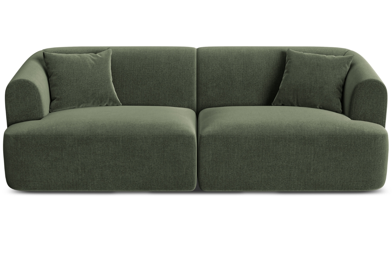 Cosmopolitan Design Zelená sametová trojmístná pohovka Campi 220 cm