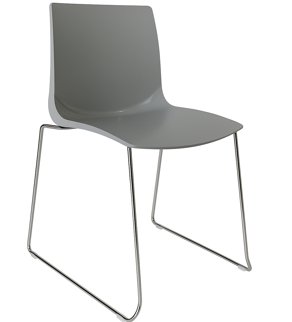 Dessio Šedá plastová židle Kitos