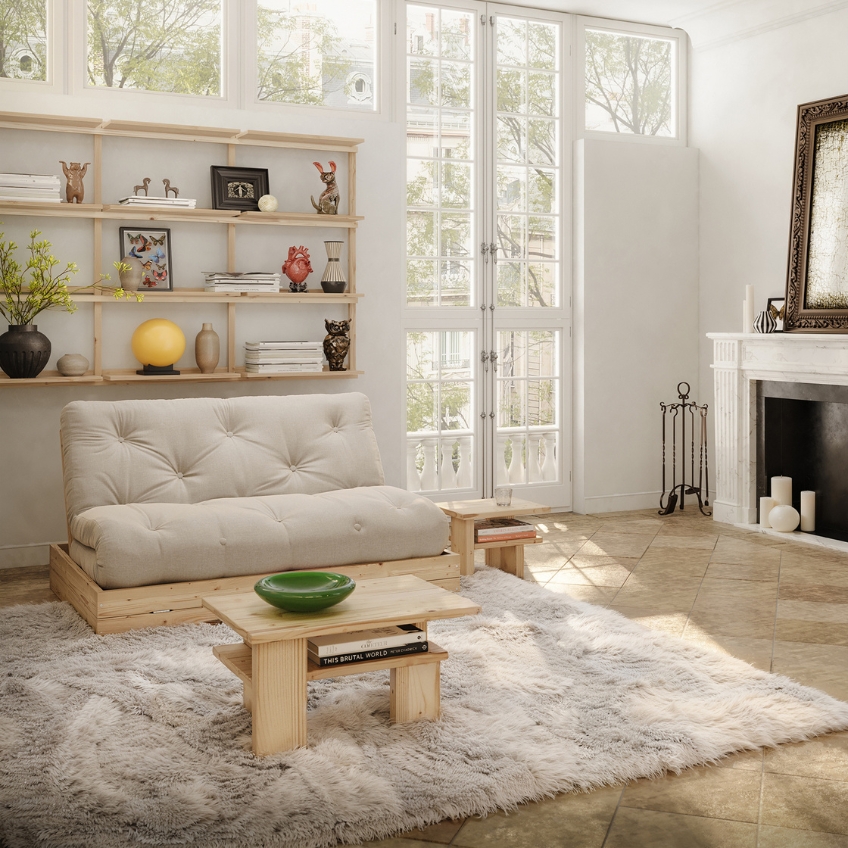 Hnědý dřevěný konferenční stolek Karup Design Japan 68 x 45 cm