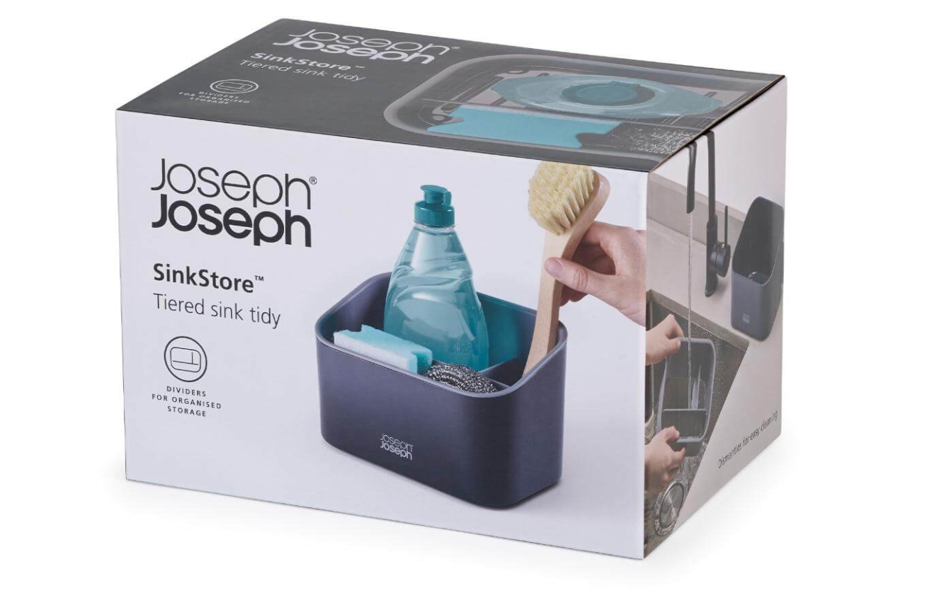 Joseph Joseph Šedý plastový stojan na mycí prostředky Sinkstore