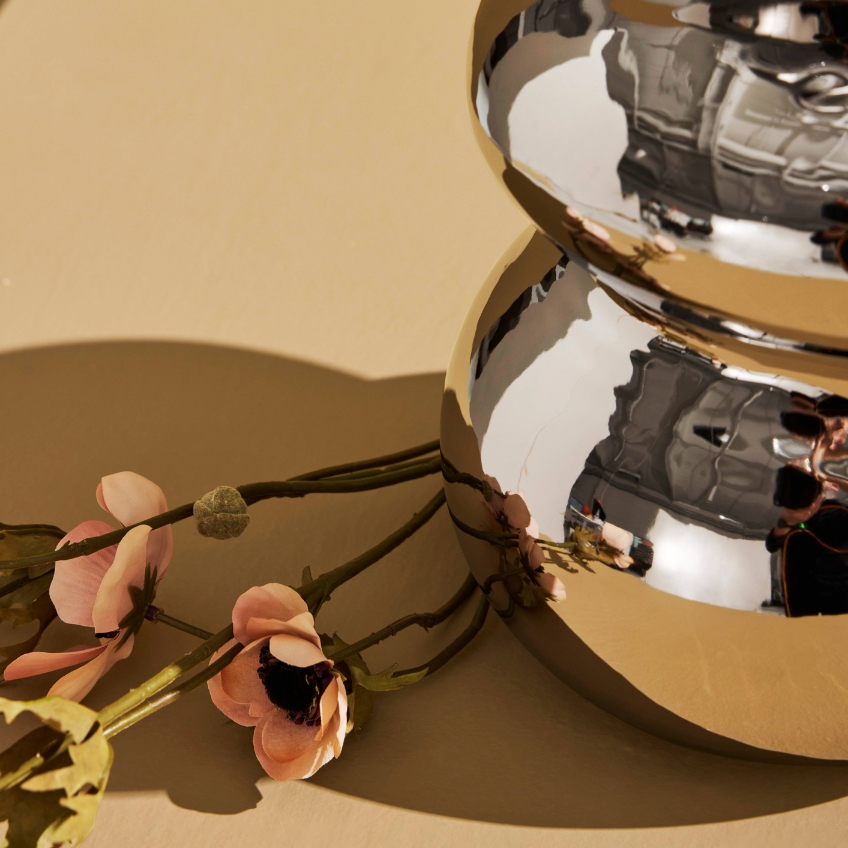 Jotex Stříbrná kameninová váza ABBY