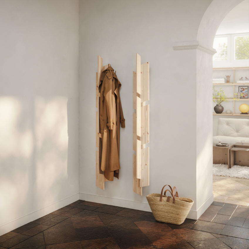 Karup Design Dřevěný nástěnný věšák Keeper 166 x 26 cm