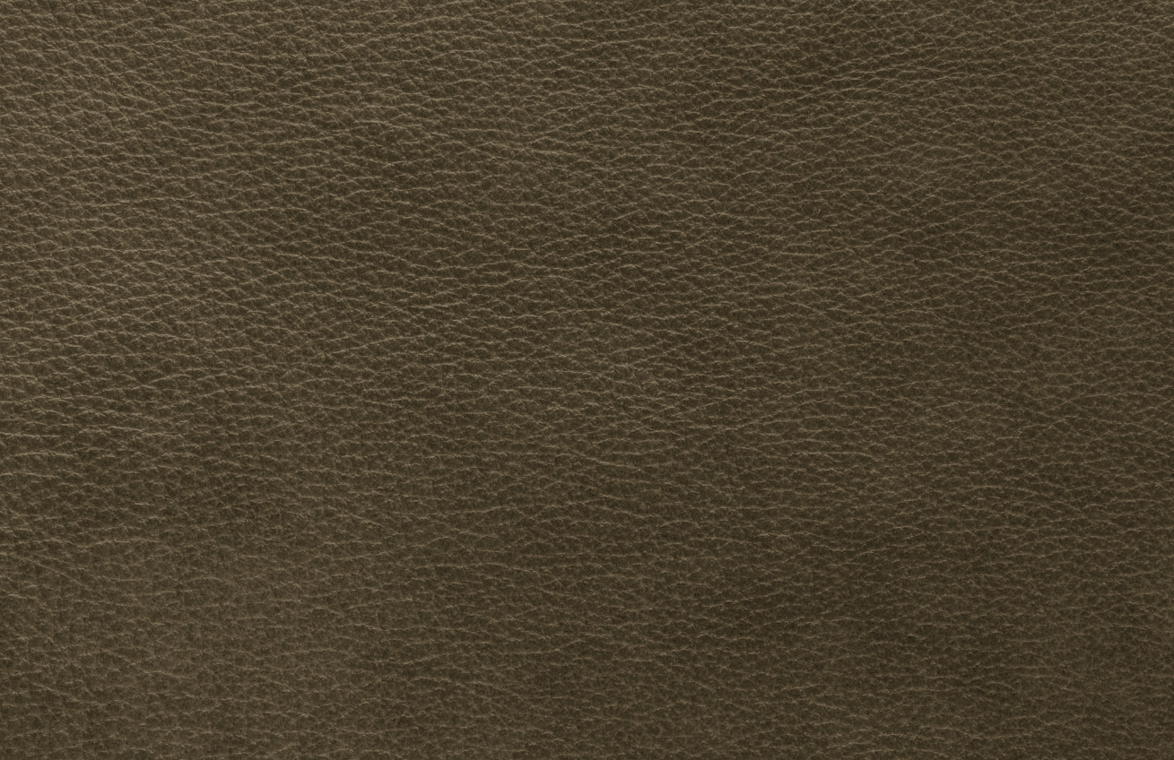 Maison Heritage Olivově zelená kožená podnožka Moni 90 x 83 cm