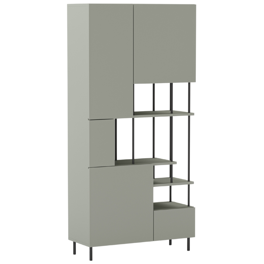 Marckeric Zelená lakovaná knihovna Perla 175 x 84 cm