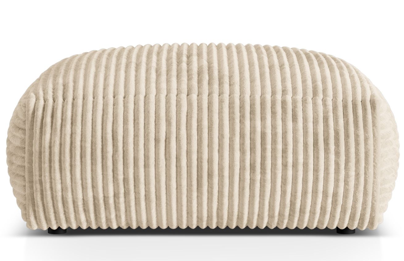 Micadoni Světle béžová manšestrová podnožka Martina 106 x 106 cm