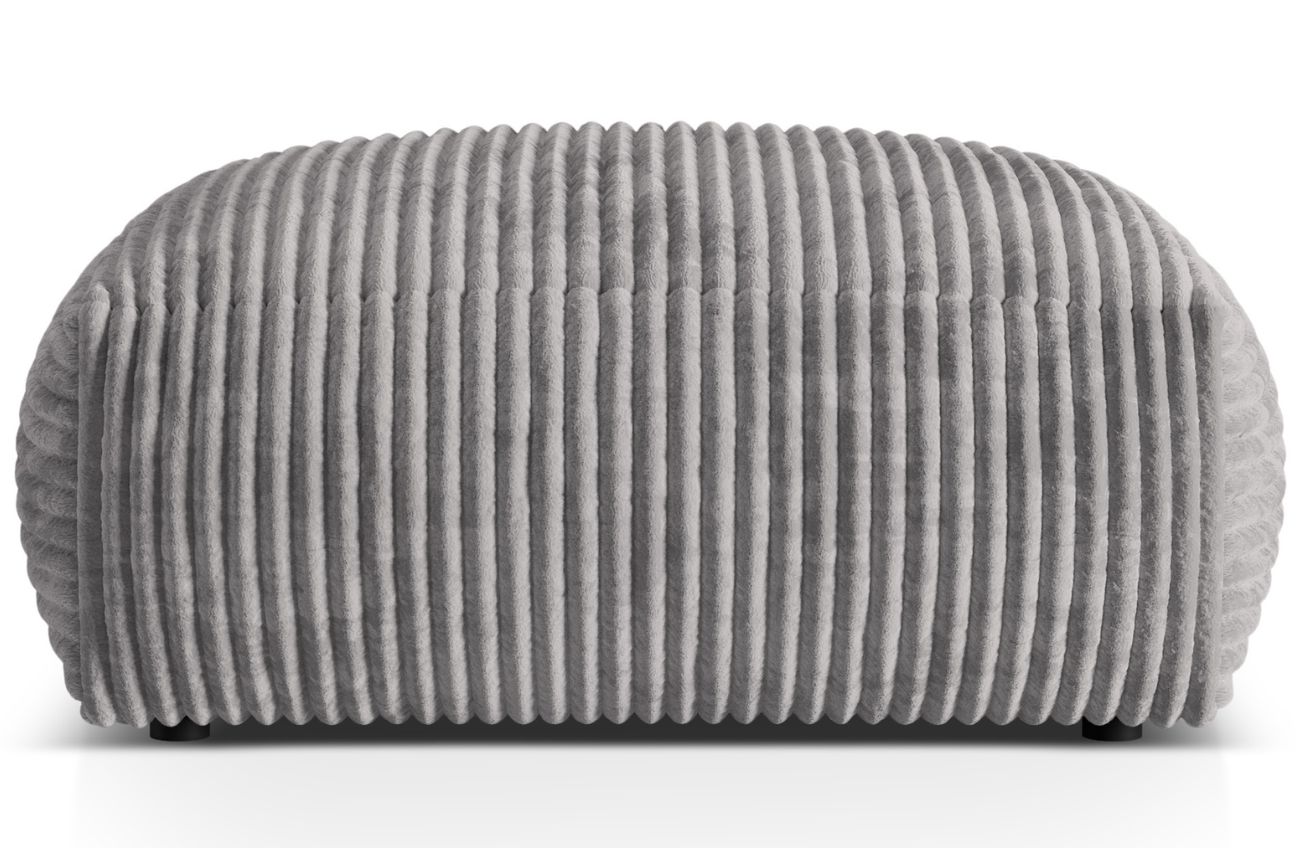 Micadoni Světle šedá manšestrová podnožka Martina 106 x 106 cm