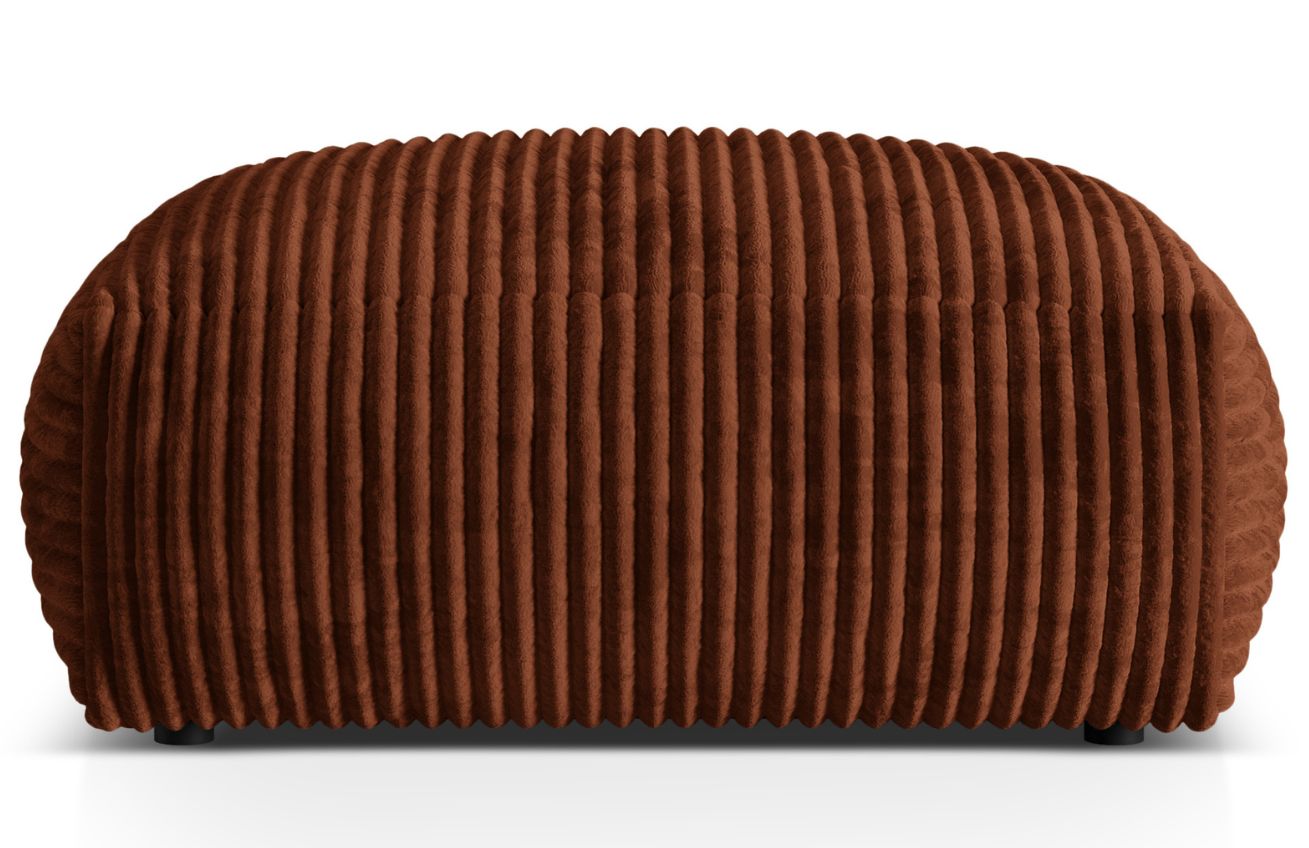 Micadoni Terakotově červená manšestrová podnožka Martina 106 x 106 cm