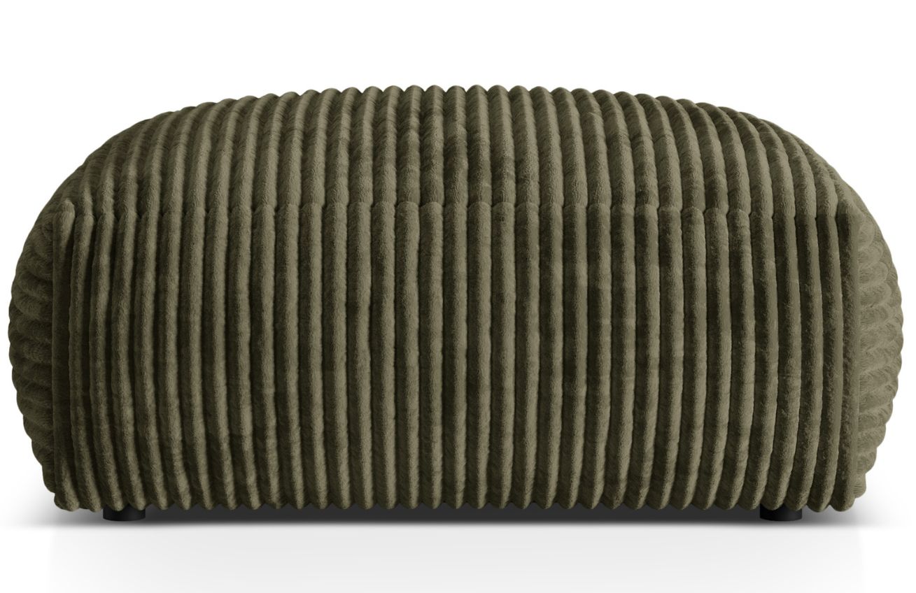 Micadoni Zelená manšestrová podnožka Martina 106 x 106 cm