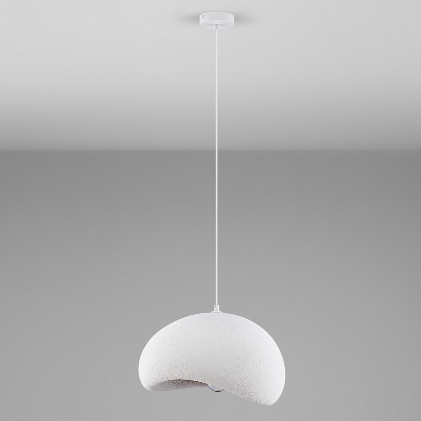 Nova Luce Bílé závěsné světlo Aere 40 cm