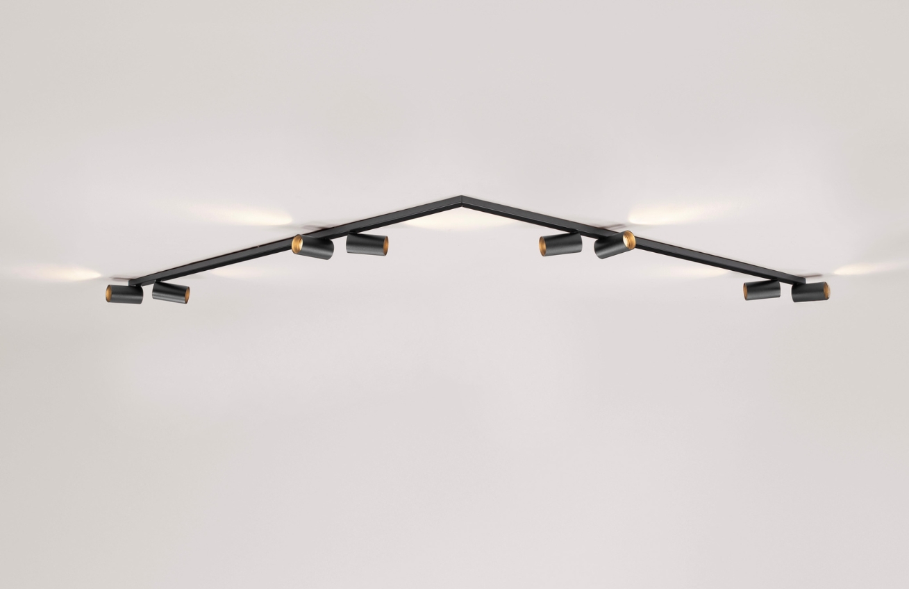 Nova Luce Černé kovové bodové světlo Oso 150 cm