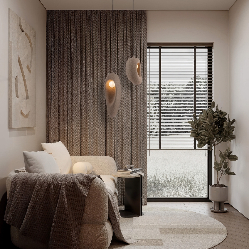 Nova Luce Hnědé závěsné světlo Tempus 18 cm