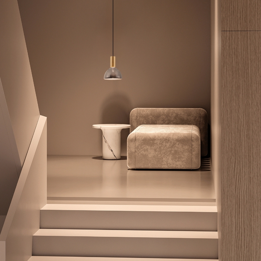 Nova Luce Kouřově šedé skleněné závěsné LED světlo Voi 17 cm