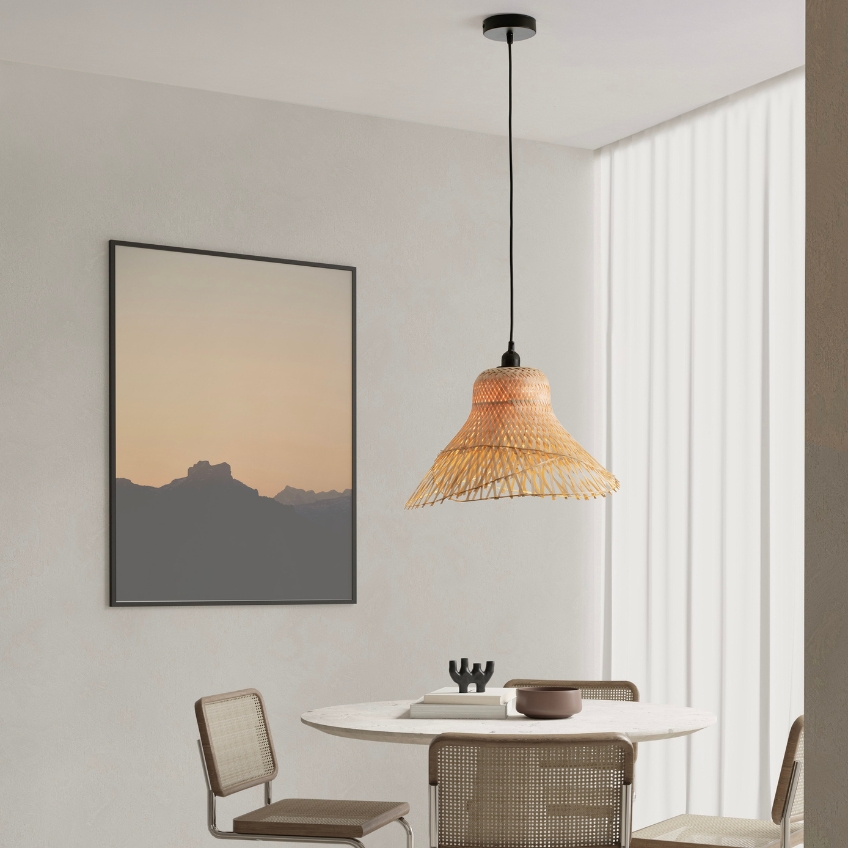 Nova Luce Ratanové závěsné světlo Aura 45 cm