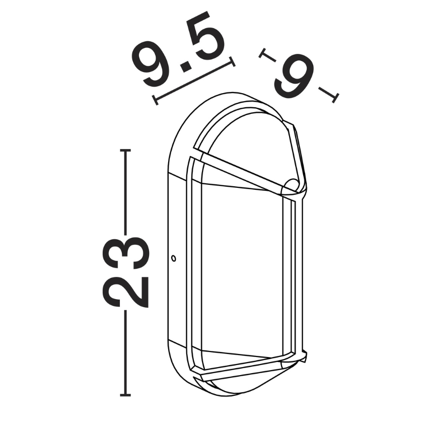 Nova Luce Tmavě šedé venkovní nástěnné světlo Amel