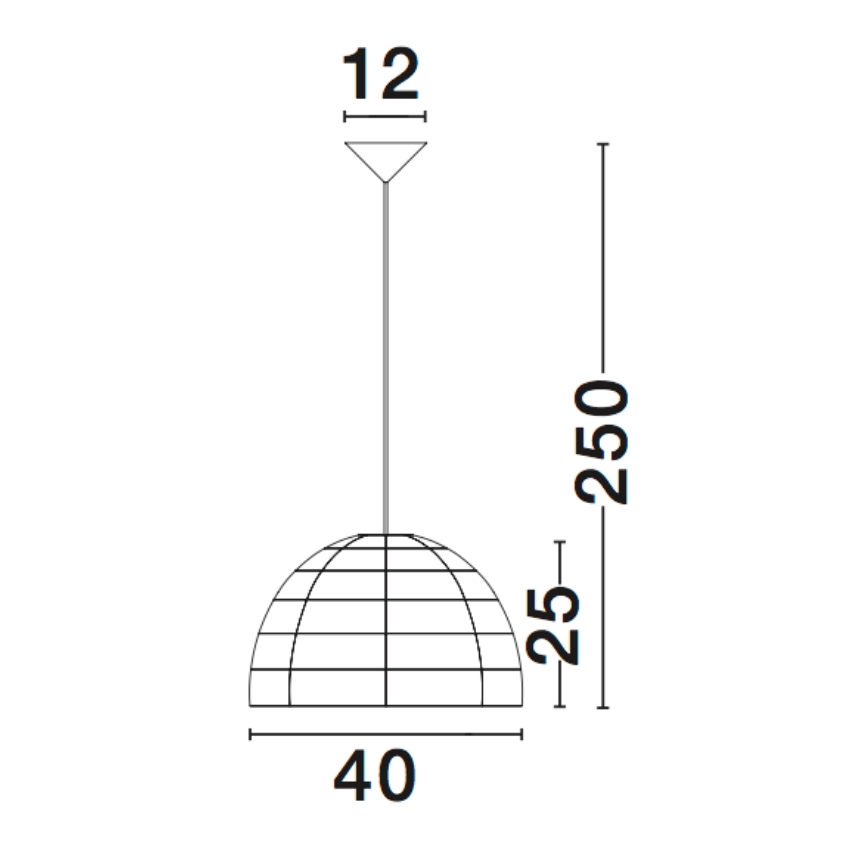Ratanové závěsné světlo Nova Luce Melody II. 40 cm