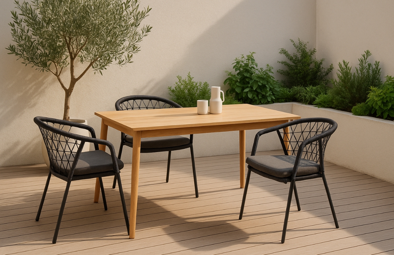 Somcasa Šedá zahradní židle Solene