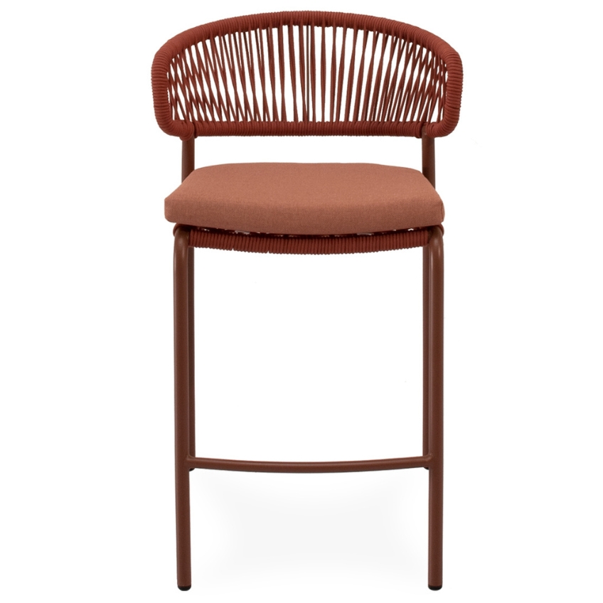 Somcasa Terakotově červená kovová barová židle Randall 68 cm