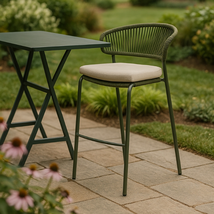 Somcasa Zelená kovová barová židle Randall 68 cm