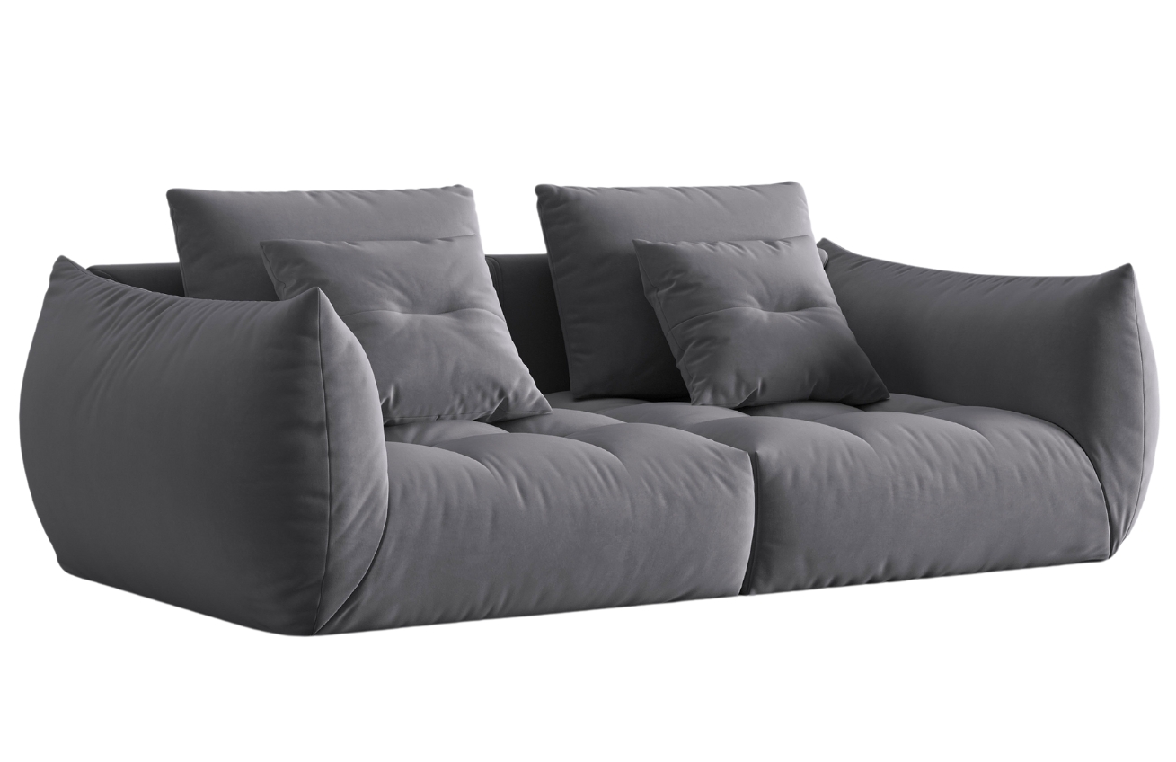 Micadoni Sametová pohovka Bloom 232 cm