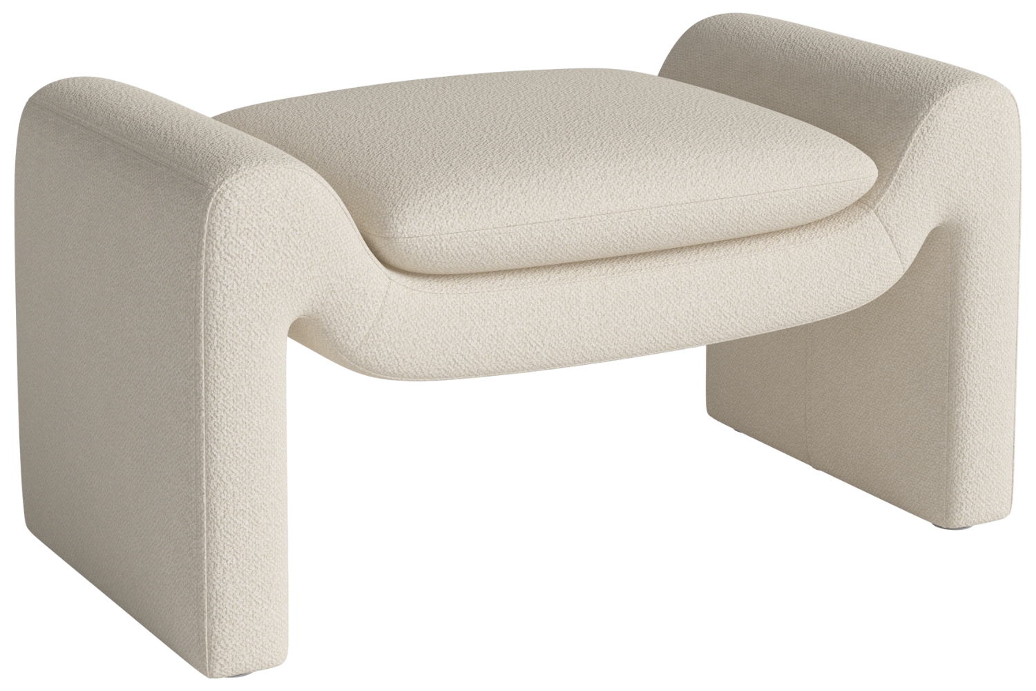 Bolia Krémově bílá bouclé podnožka Mielo 83 x 52 cm