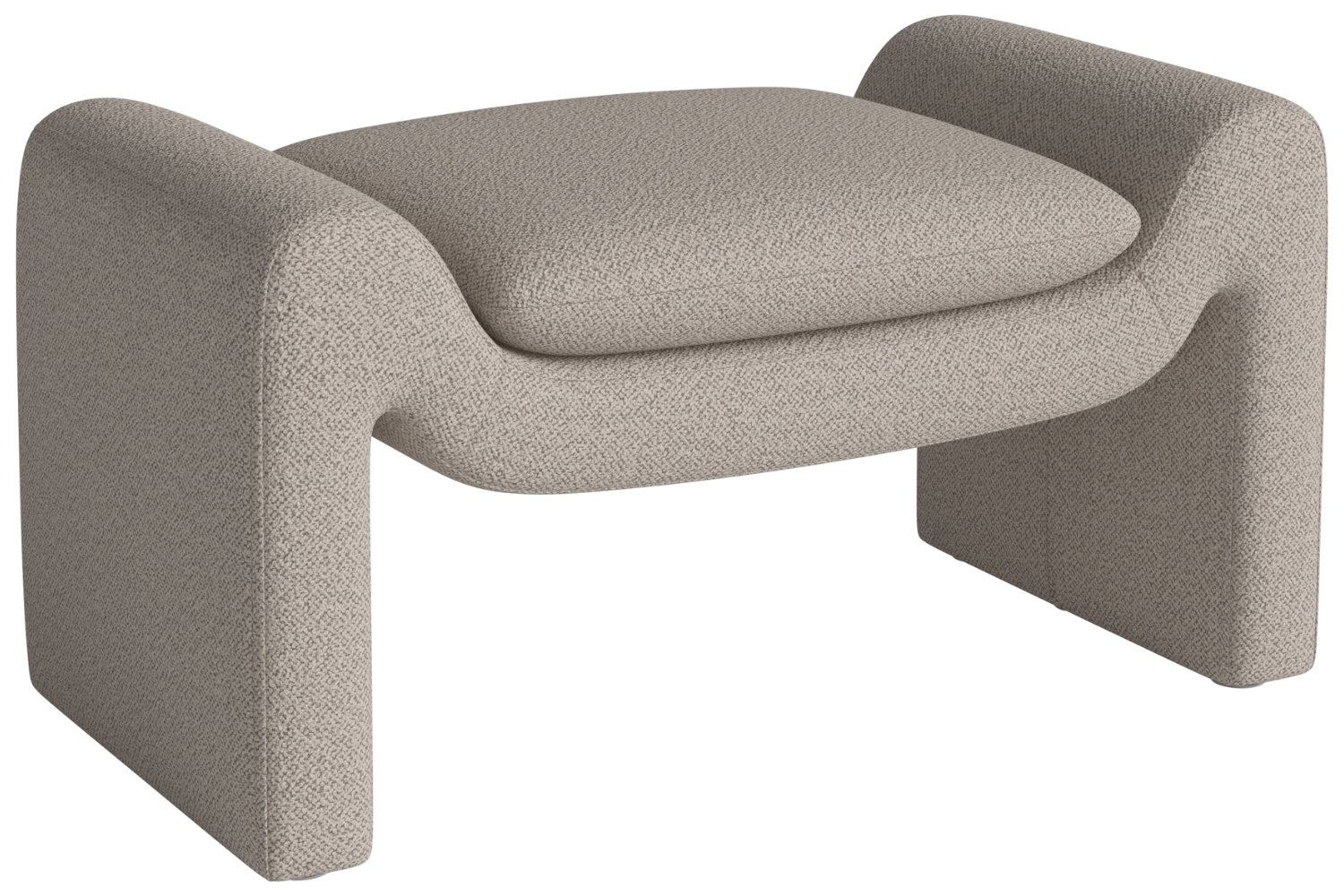 Bolia Pískově hnědá bouclé podnožka Mielo 83 x 52 cm