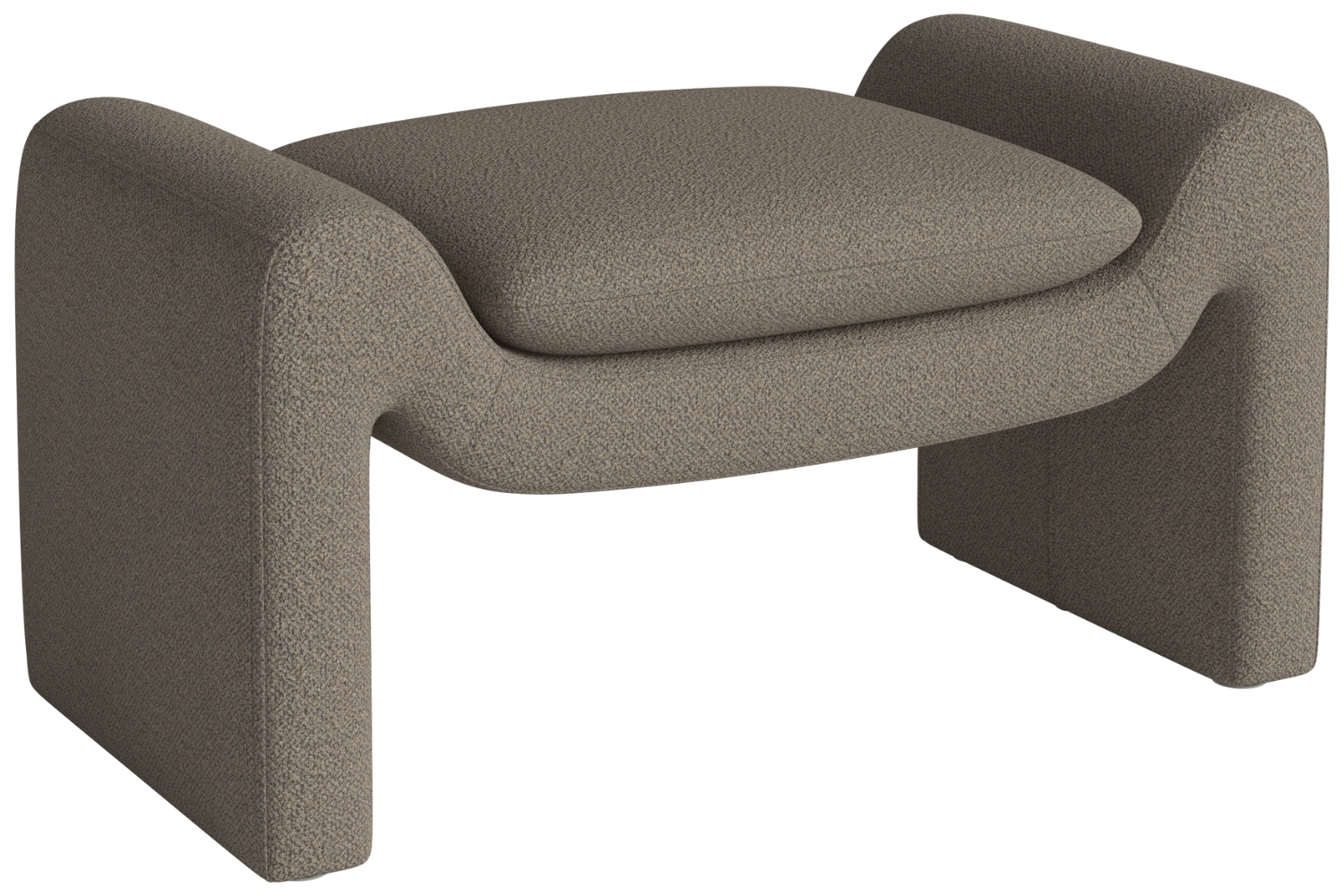 Bolia Světle hnědá bouclé podnožka Mielo 83 x 52 cm