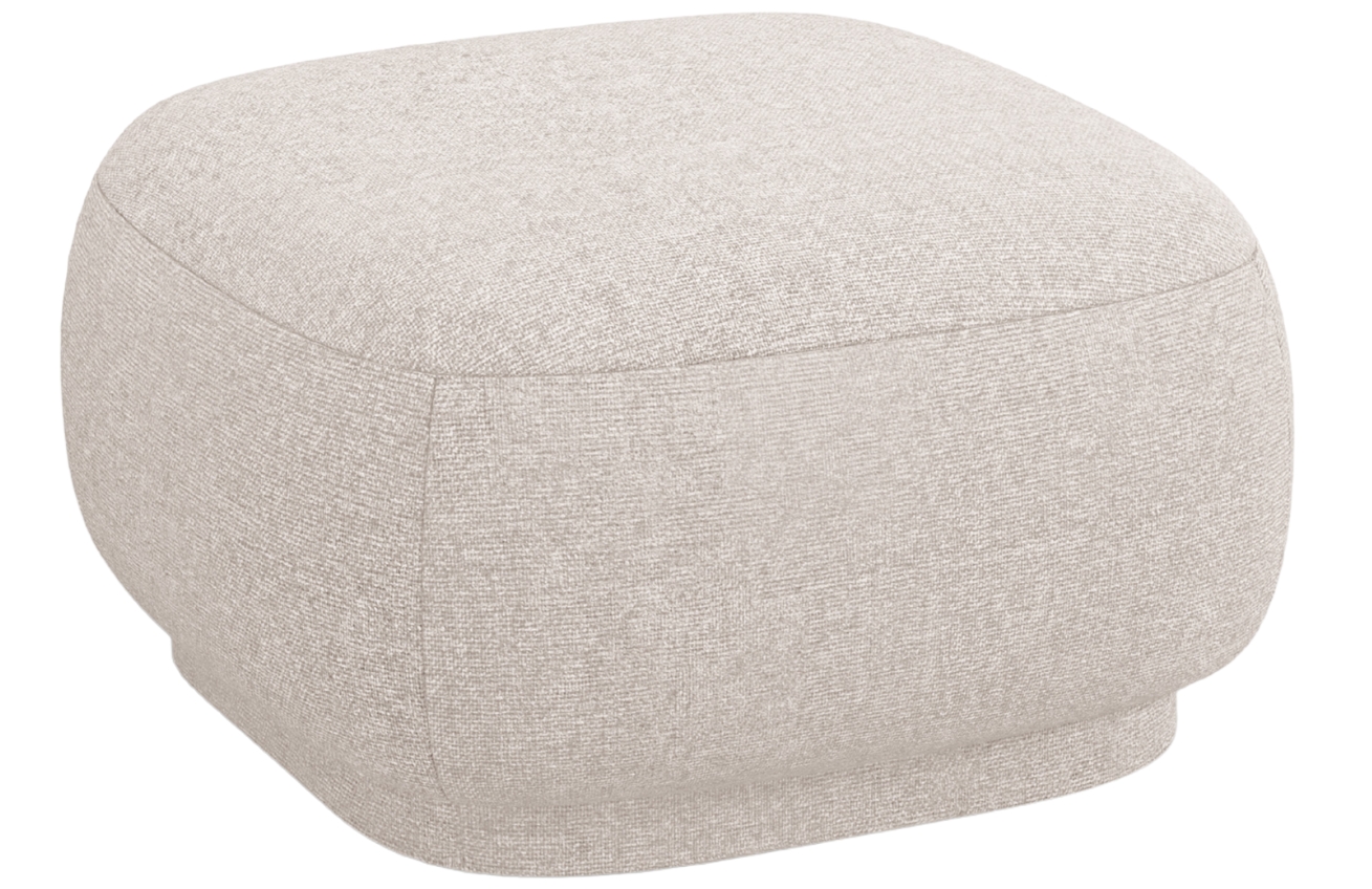 Cosmopolitan Design Béžová čalouněná podnožka Camden 65 x 65 cm