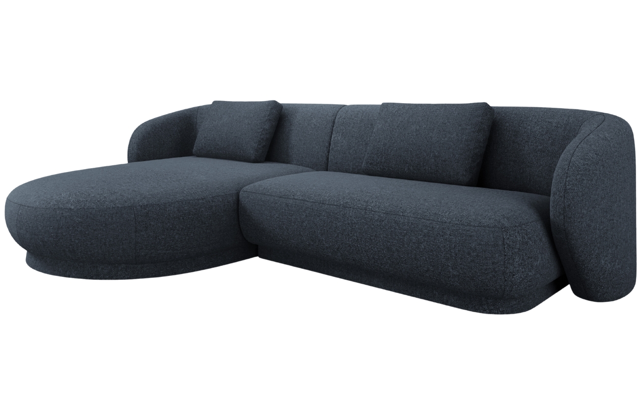 Cosmopolitan Design Modrá čalouněná rohová pohovka Camden 289 cm