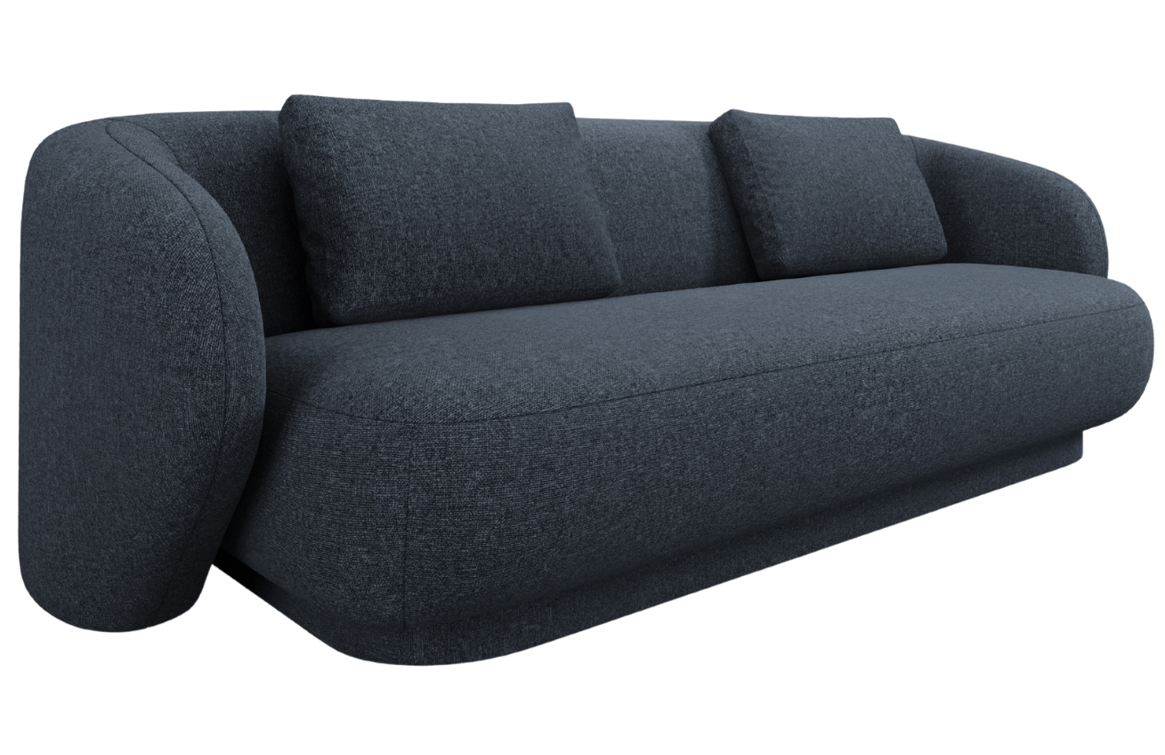 Cosmopolitan Design Modrá čalouněná trojmístná pohovka Camden 204 cm