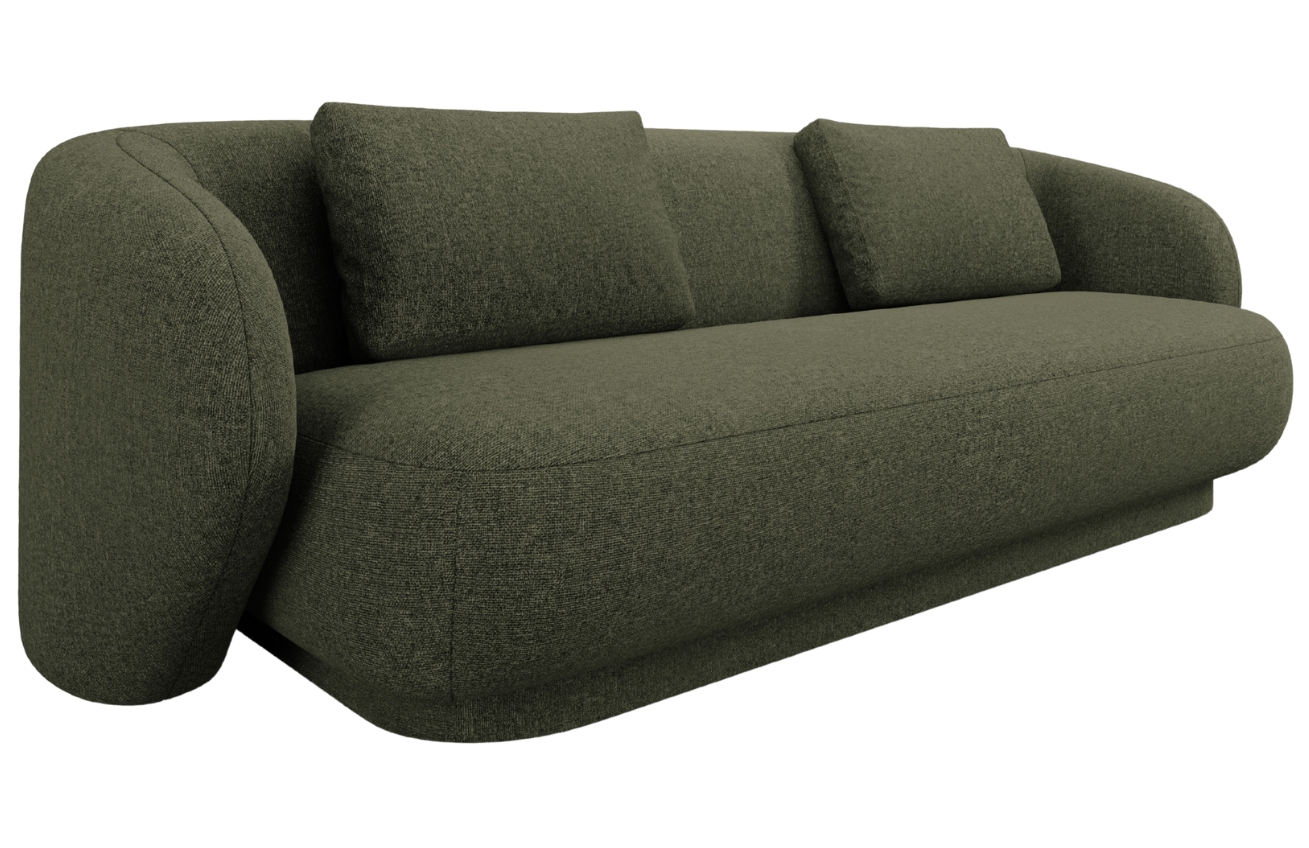 Cosmopolitan Design Zelená čalouněná trojmístná pohovka Camden 204 cm