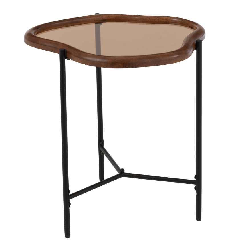 J-line Hnědý odkládací stolek Mell 50 x 45 cm