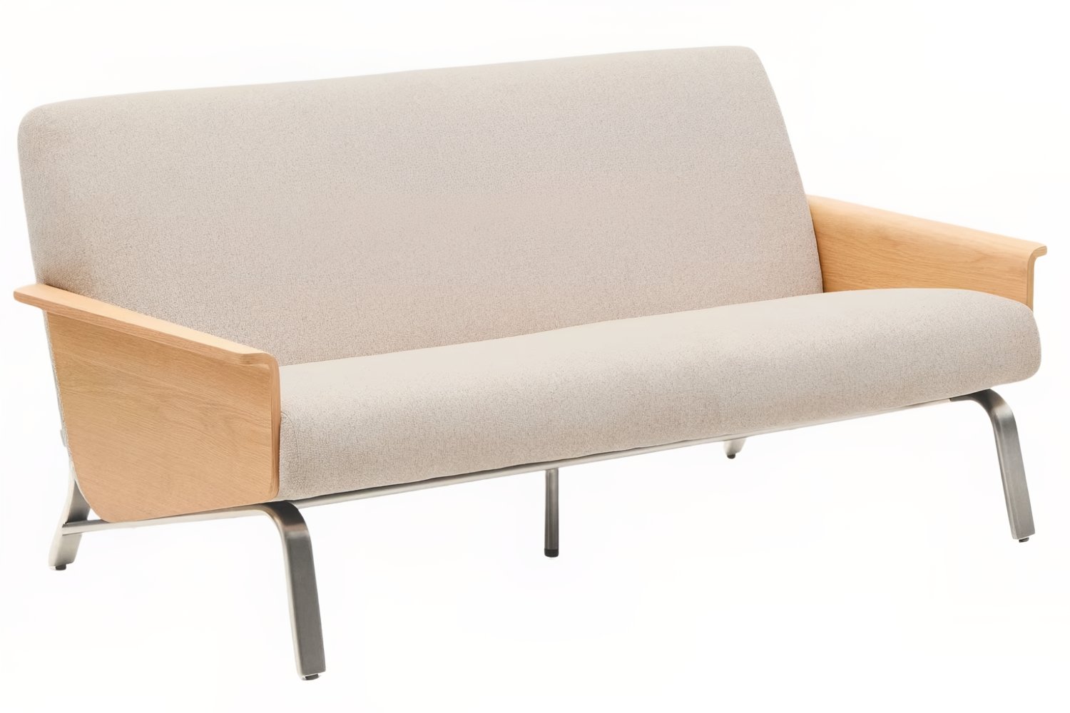 Kave Home Béžová dubová pohovka Amsen 165 cm