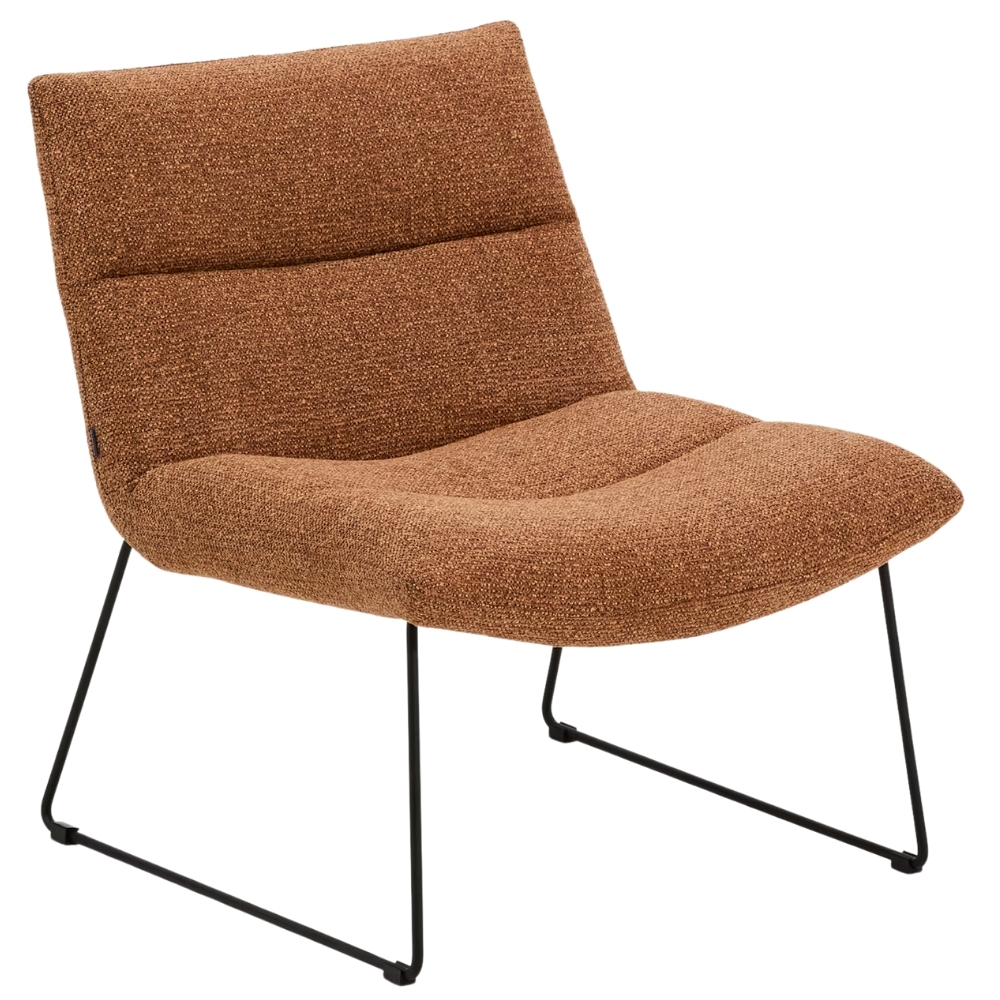 Kave Home Terakotově červené čalouněné křeslo Asen