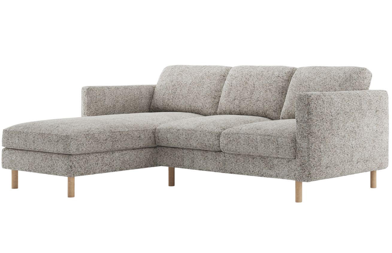 Micadoni Béžovošedá rohová pohovka Eden 223 cm