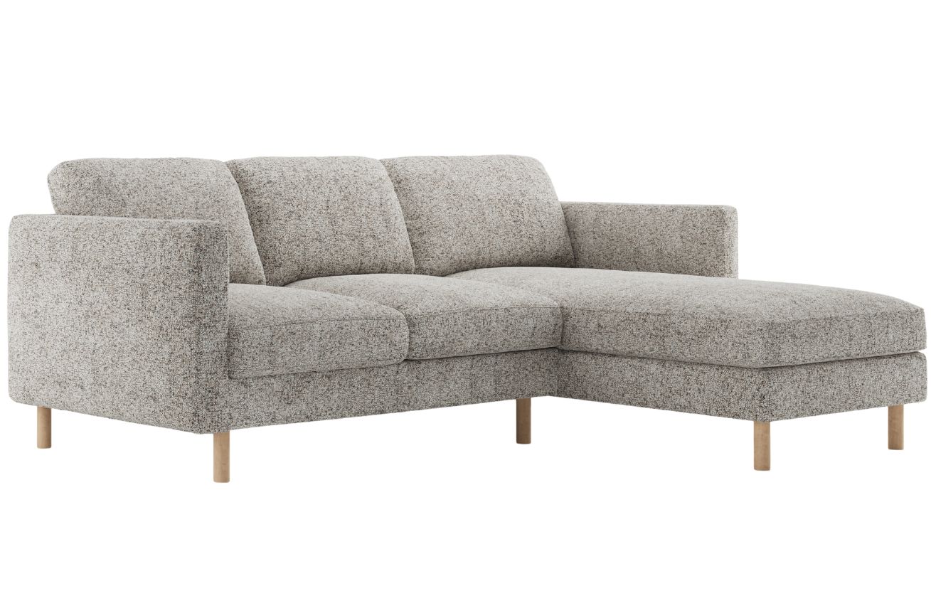 Micadoni Béžovošedá rohová pohovka Eden 223 cm