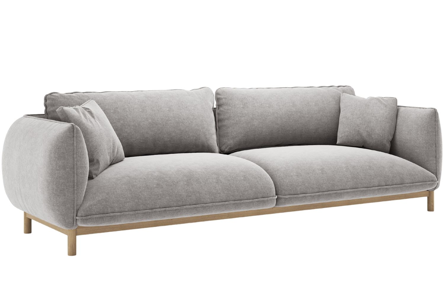 Micadoni Světle šedá čtyřmístná pohovka Ada 248 cm