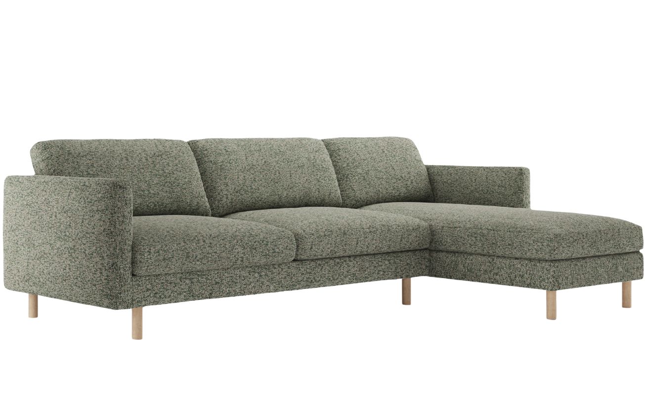 Micadoni Zelená rohová pohovka Eden 286 cm