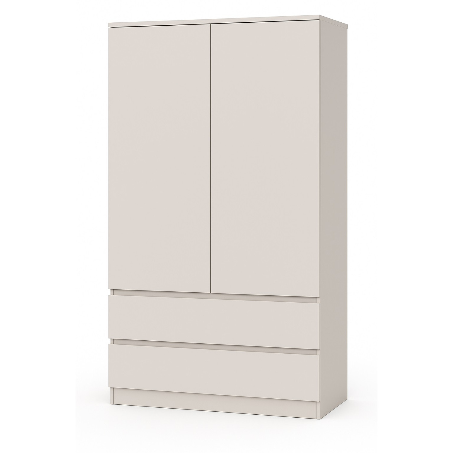 Šatní skříň s dveřmi a zásuvkami - béžová