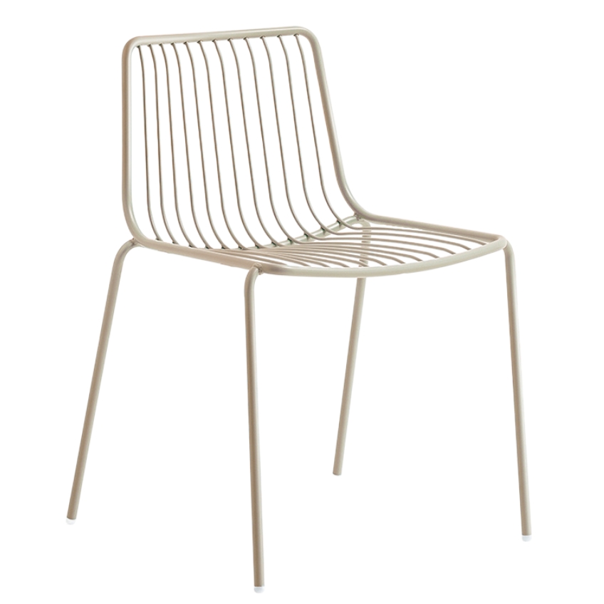 Pedrali Béžová kovová jídelní židle Nolita 3650