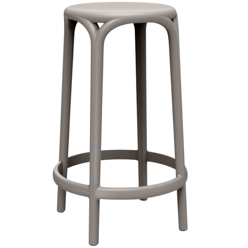 VONDOM Béžovošedá plastová barová židle BROOKLYN 66 cm