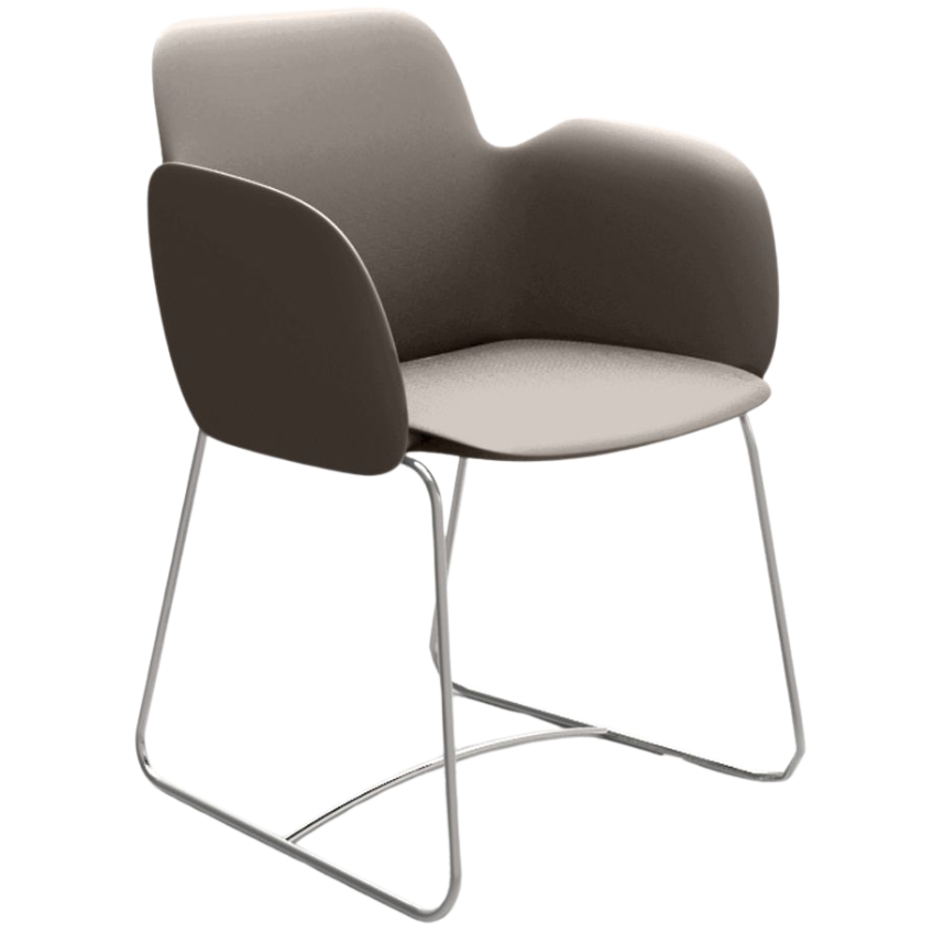 VONDOM Béžovošedé plastové zahradní křeslo PEZZETTINA