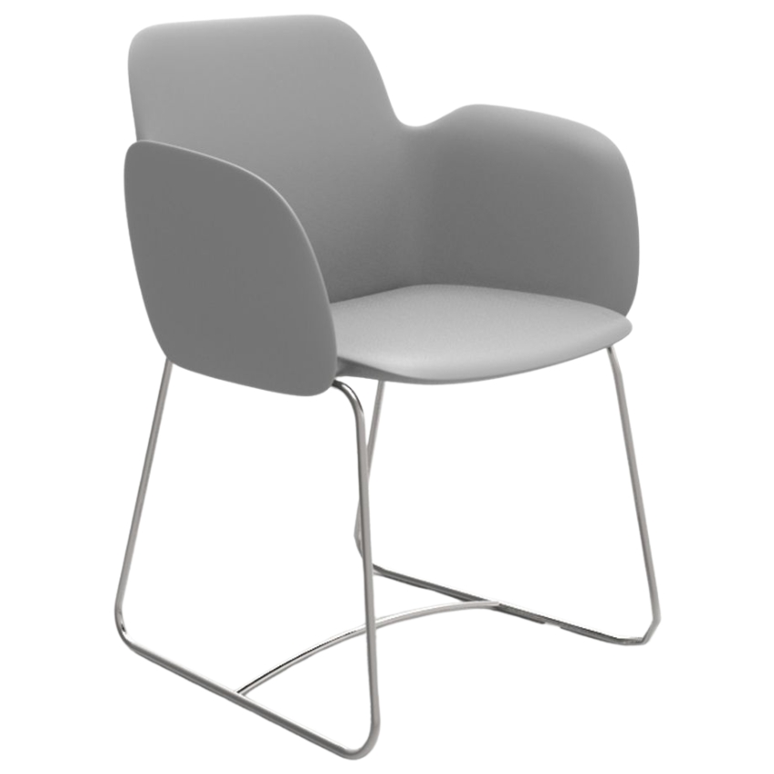 VONDOM Šedé plastové zahradní křeslo PEZZETTINA