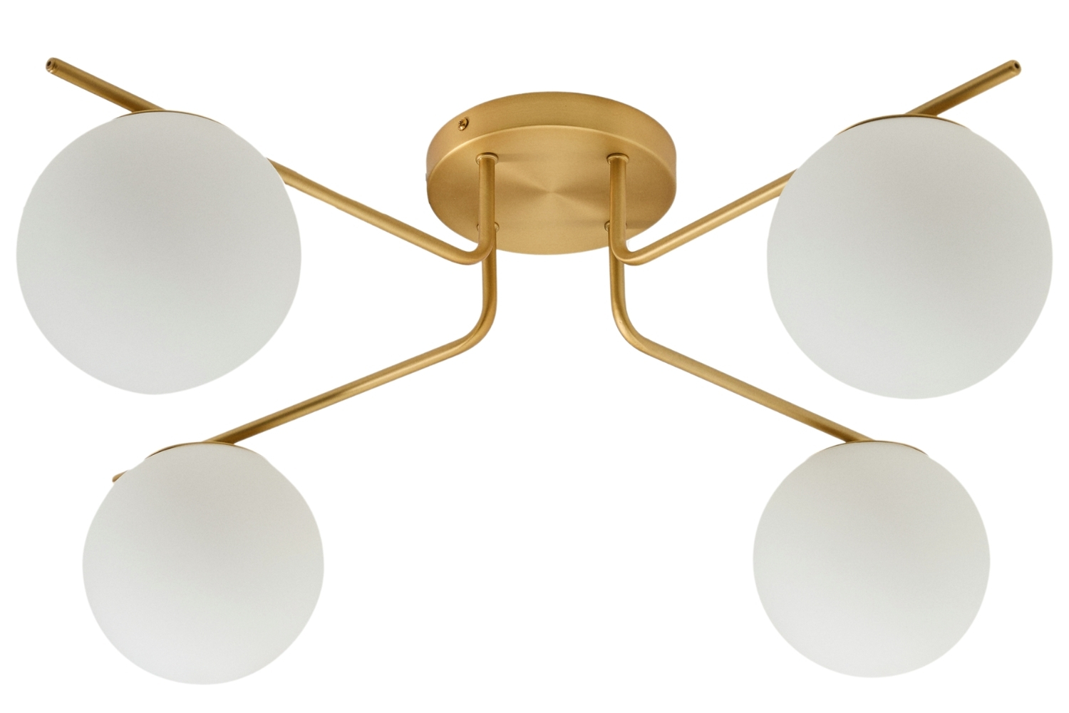 Kave Home Zlaté kovové stropní světlo Brisia 80 cm